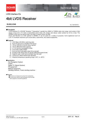 BU90LV048 datasheet cover page