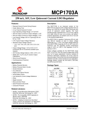 MCP1703AT-3302E 数据手册首页