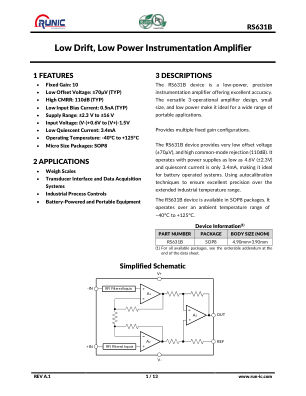 RS631B datasheet cover page