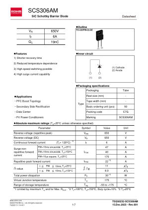 SCS306AM datasheet cover page