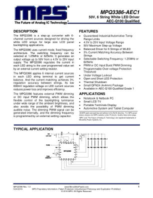 MPQ3386 datasheet cover page
