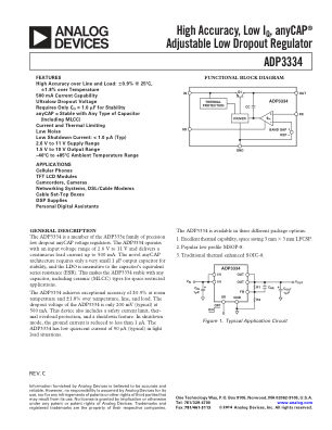 ADP3334 数据手册首页