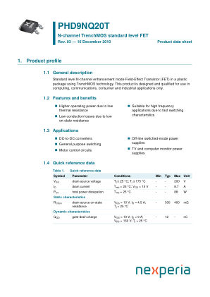 PHD9NQ20T datasheet cover page
