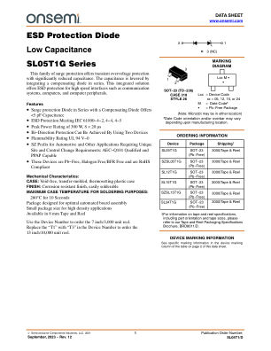 SL05T1 数据手册首页