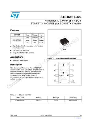 STS4DNFS30L datasheet cover page