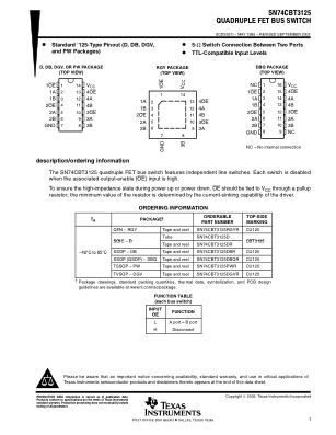 SN74CBT3125 数据手册首页