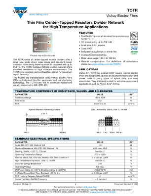 TCTR datasheet cover page