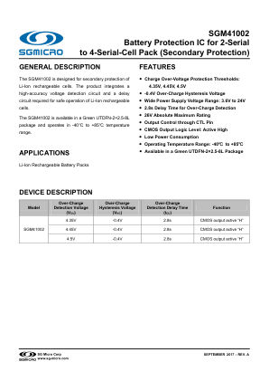 SGM41002 datasheet cover page
