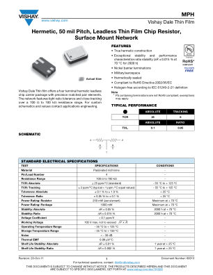 MPH datasheet cover page