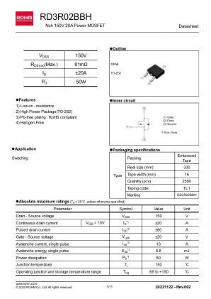 RD3R02BBH datasheet cover page