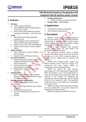 IP6816 datasheet cover page