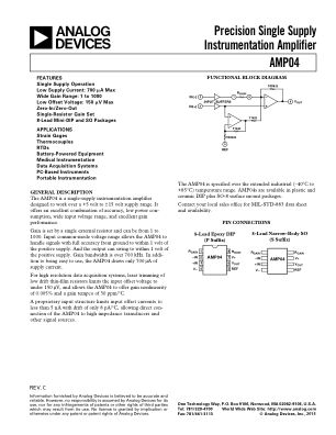 AMP04 数据手册首页