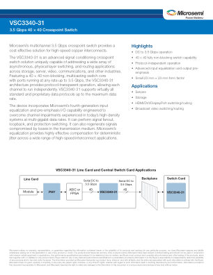 VSC3340XJJ-31 datasheet cover page