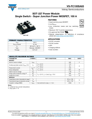 VS-FC100SA65 数据手册首页