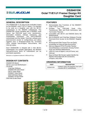 DS26401DK datasheet cover page