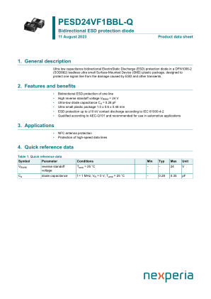 PESD24VF1BBL-QYL datasheet cover page
