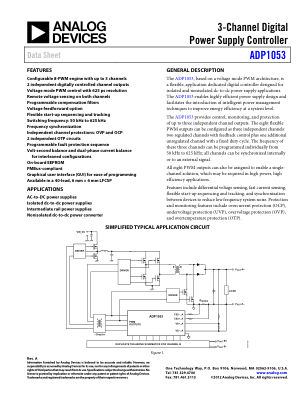 ADP1053 数据手册首页