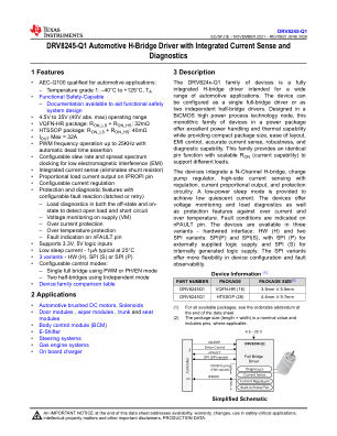 DRV8245-Q1 datasheet cover page