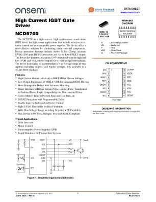 NCD5700 datasheet cover page