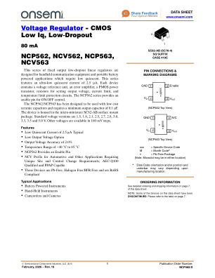 NCP562 datasheet cover page