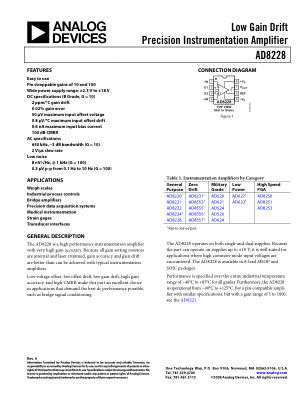 AD8228 数据手册首页