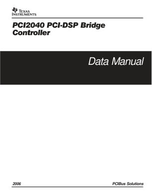 PCI2040 数据手册首页
