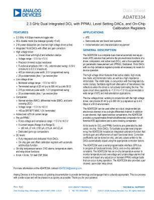 ADATE334 datasheet cover page