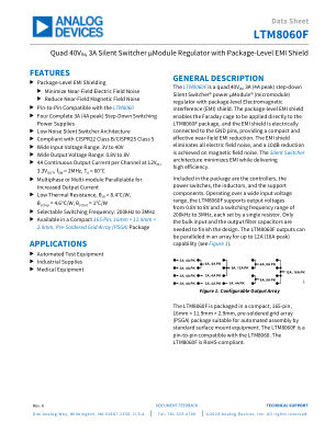 LTM8060F datasheet cover page
