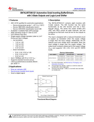 SN74LV8T540-Q1 数据手册首页