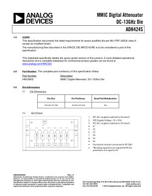 ADH424S datasheet cover page