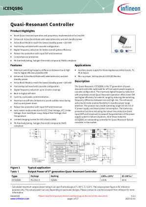 ICE5QSBG datasheet cover page