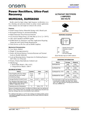 MURS260T3 数据手册首页
