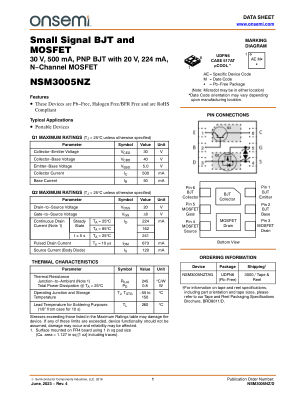 NSM3005NZ datasheet cover page