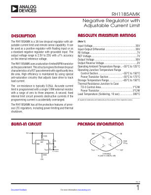 RH1185AMK datasheet cover page