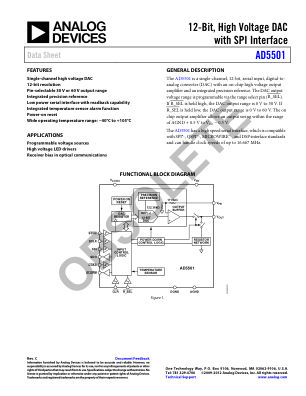 AD5501 数据手册首页