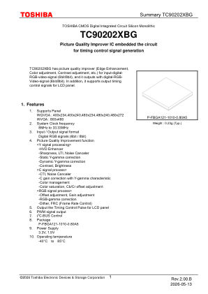 TC90202XBG datasheet cover page