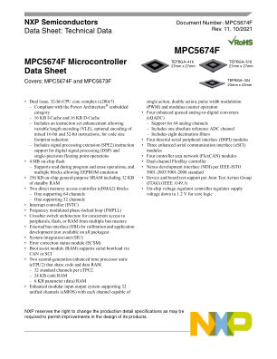 MPC5674F 数据手册首页