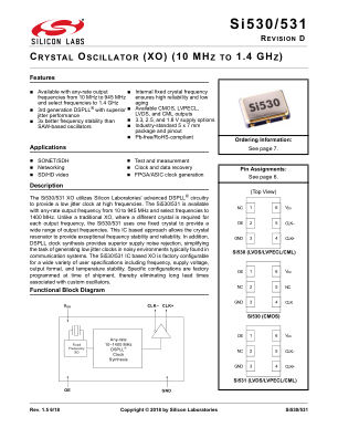 531BB100M000DG datasheet cover page