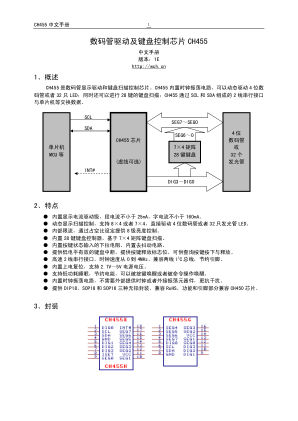 CH455H datasheet cover page