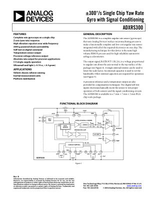 ADXRS300 datasheet cover page