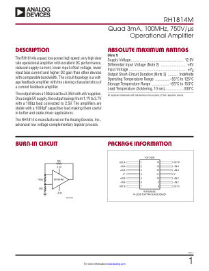 RH1814M datasheet cover page