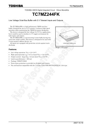 TC7MZ244FK datasheet cover page