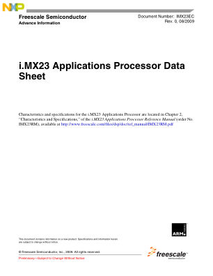 IMX23EC 数据手册首页