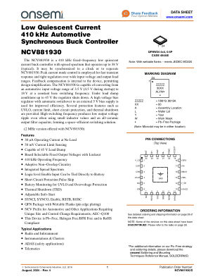 NCV881930 datasheet cover page