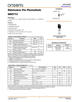 QSE773 数据手册首页