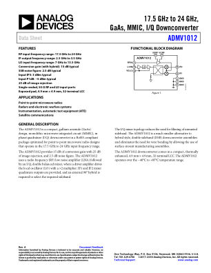 ADMV1012 数据手册首页