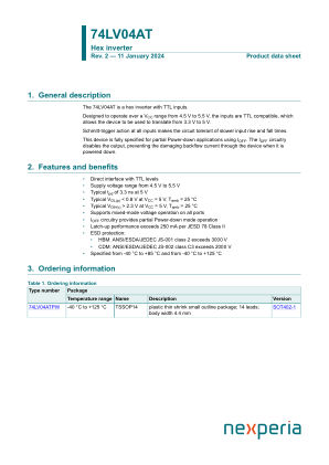 74LV04ATPWJ datasheet cover page