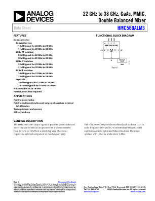 HMC560ALM3 datasheet cover page