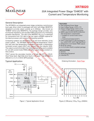 XR78020 datasheet cover page