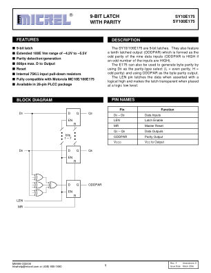 SY100E175JC 数据手册首页